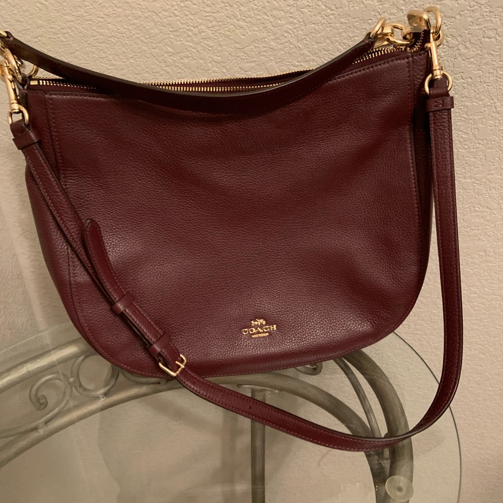 Coach burgundy colored bag